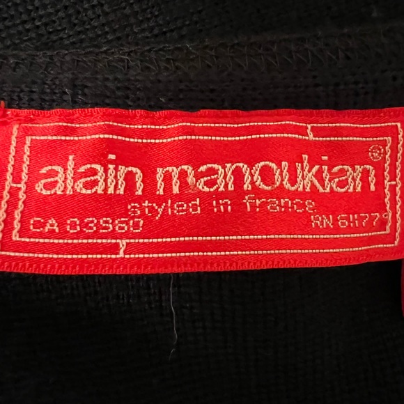 Alain Manoukian womens wool blend sleeveless black dress with front pockets M - Picture 4 of 7